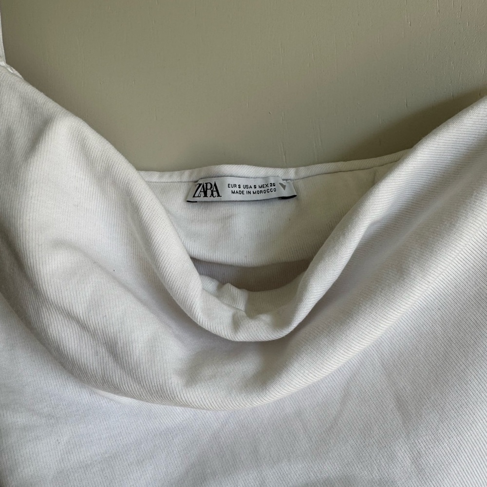 Zara white strapless dress